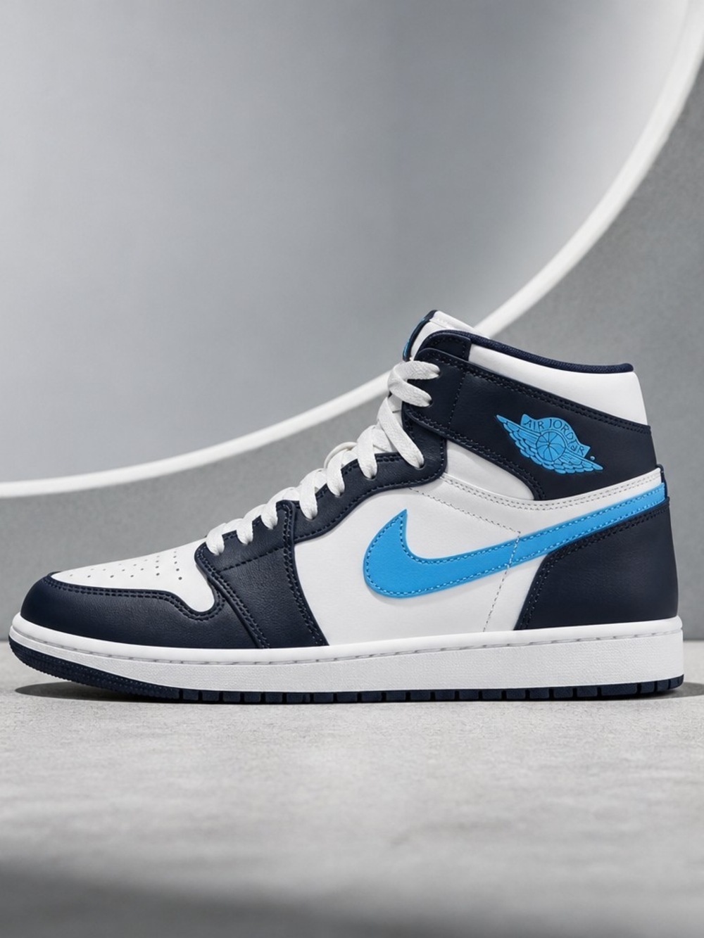 Jordan Mid Men's Shorts-Inspired Sneaker in White and Blue